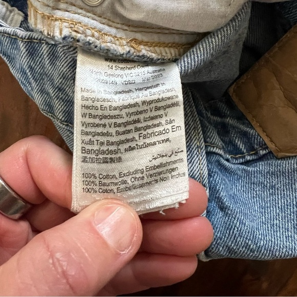 Cotton On Long Straight Leg Light Wash Jeans size 4 - Picture 5 of 8